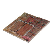 古い納屋のドア詳細クローズアップタイル。 タイル (側面)