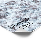 古い納屋の冬のシーン雪の落下ポスター ポスター (コーナー)