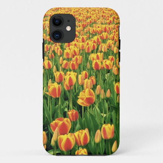 古い納屋の前の春のチューリップ Case-Mate iPhoneケース (裏面)
