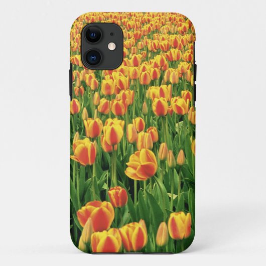 古い納屋の前の春のチューリップ Case-Mate iPhoneケース (裏面)