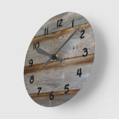古い納屋の大戸木 ラウンド壁時計 (傾斜)