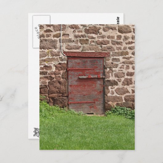 古い納屋の大戸 ポストカード (正面/裏面)