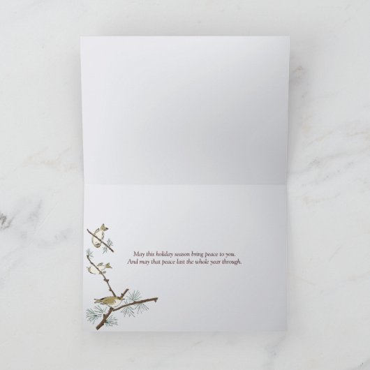 古い納屋の水彩シーズンの挨拶 シーズンカード (内部)