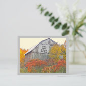 古い納屋の誕生日プレート ポストカード (スタンド正面)