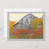 古い納屋の誕生日プレート ポストカード (正面/裏面)