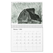 古い納屋はカレンダーをスケッチします カレンダー (2月 2026)