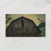 古い納屋サイロ及び鳥 名刺 (裏面)