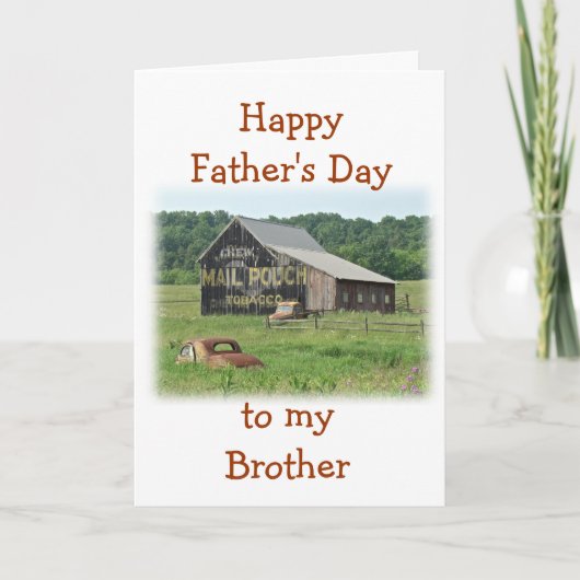 古い納屋郵便袋タバコ広告ズ カード (正面)