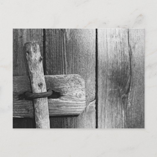 古い納屋4のドア ポストカード (正面)