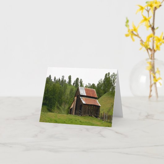 古い納屋… カード (黄色い花)