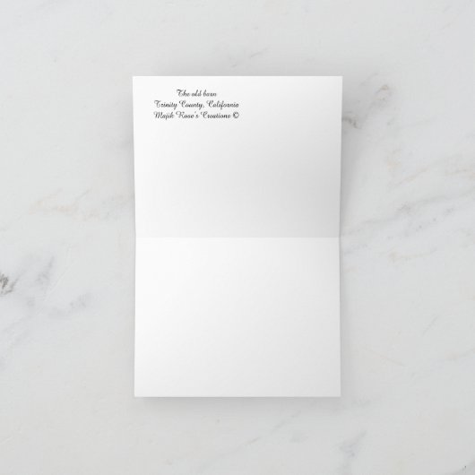 古い納屋… カード (内部)