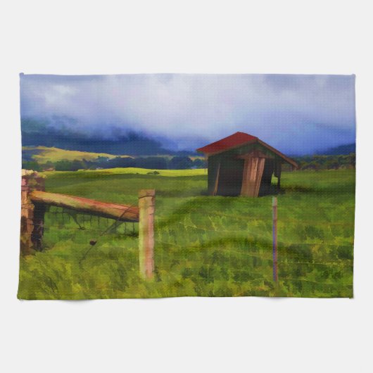 古い納屋 キッチンタオル (横)