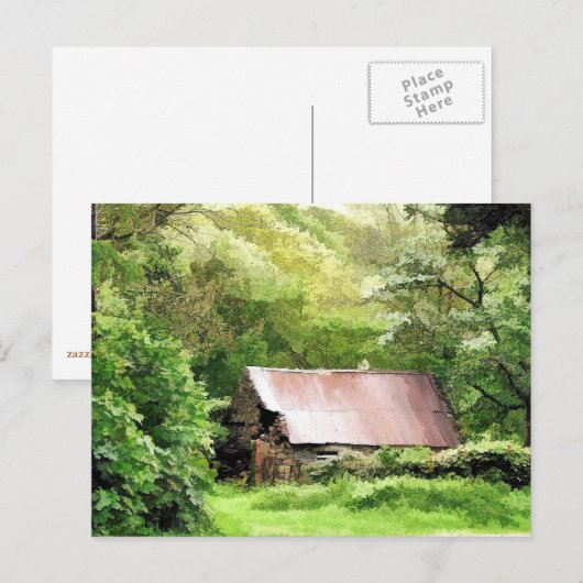 古い納屋 ポストカード (正面/裏面)