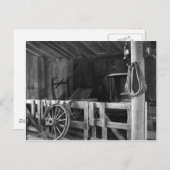 古い納屋 – 黒n白 ポストカード (正面/裏面)