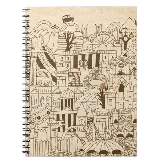 古い紙で手描きのロンドン ノートブック (正面)