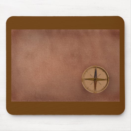 古い紙のコンパス マウスパッド (正面)