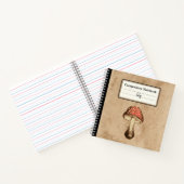 古い紙のパーソナライズされたキノコ ノートブック (内部)