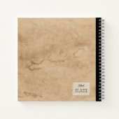 古い紙のパーソナライズされたキノコ ノートブック (裏面)