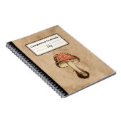 古い紙のパーソナライズされたキノコ ノートブック (右側)