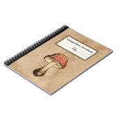 古い紙のパーソナライズされたキノコ ノートブック (左側)