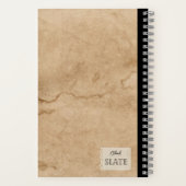 古い紙のパーソナライズされたキノコ ノートブック (裏面)