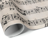 古い紙の楽譜 ラッピングペーパー (ロールコーナー)