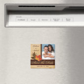 古い紙の紅葉写真の保存日付 マグネット (インサイチュ (食洗機))