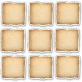 古い紙の素朴なクラフトラベル シール (正面)