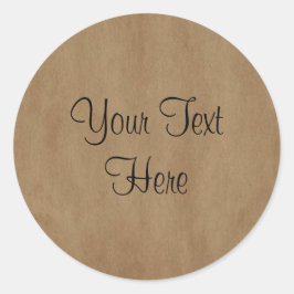 古い紙カスタムステッカー ラウンドシール