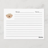 古い紙ルックレシピカード ポストカード (裏面)