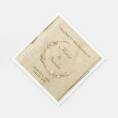 古い紙ヴィンテージウェディングナプキン スタンダードランチョンナプキン (角)