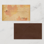 古い紙座席表の紅葉 プレイスカード (正面/裏面)