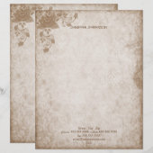 古い紙文房具紙 (正面/裏面)