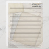 古い紙空白のシート音楽10ステーブ (正面/裏面)