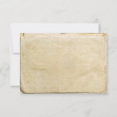 古い紙素朴な結婚式のsvpカード 出欠カード (裏面)