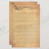 古い紙蝶文具 便箋 (正面/裏面)