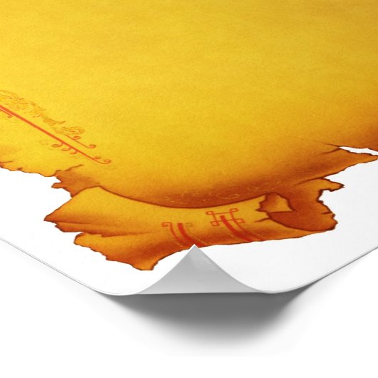 古い紙 ポスター (角)