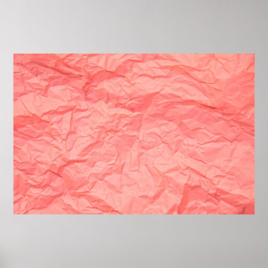 古い紙pで皺になったピンクのシワのクローズアップ ポスター (正面)