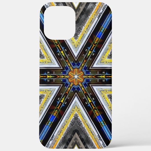 古い素朴なフレーム三角形の黄色のコーナーt Case-Mate iPhoneケース (裏面)