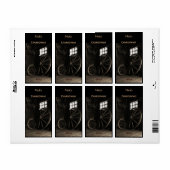 古い素朴なホイールワインボトルラベル ラベル (フルシート)