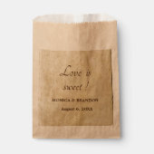 古い素朴な紙ヴィンテージ結婚祝いバッグ フェイバーバッグ (正面)