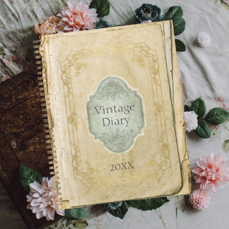 古い素朴な紙日誌カレンダープランナー プランナー手帳