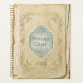 古い素朴な紙日誌カレンダープランナー プランナー手帳 (正面)