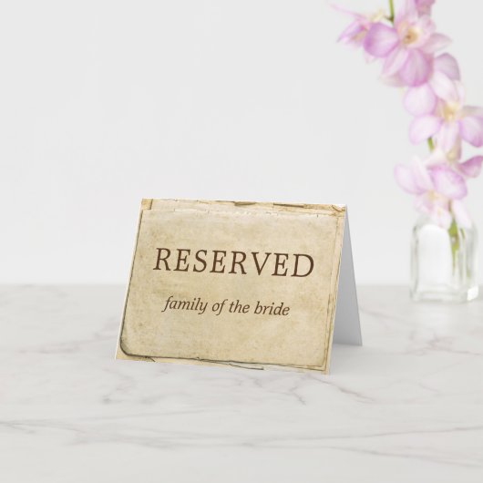 古い素朴な茶色の紙ヴィンテージ結婚式が予約 カード (蘭)