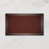 古い素朴フレーム |レザーテクスチャ 名刺 (裏面)