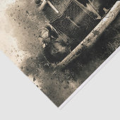 古い素朴ヴィンテージトラックの切り離し 薄葉紙 (詳細)