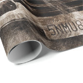 古い素朴ヴィンテージ車のデコパージュ ラッピングペーパー (ロールコーナー)