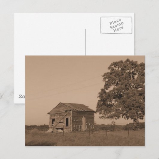 古い素朴倉庫 ポストカード (正面/裏面)