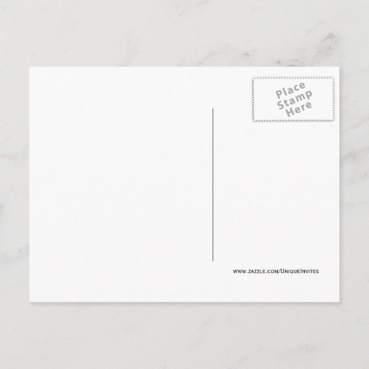 古い素朴写真の日付の保存 案内ポストカード (裏面)