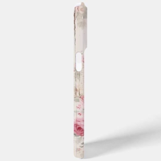 古い素朴木材のコテージスタイルバラと名前 Case-Mate iPhoneケース (裏面 / 右)